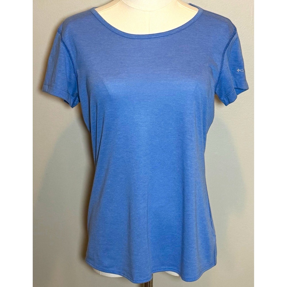Columbia Omni-Freeze Zero Cooling Blue Round Neck Short Sleeve T-Shirt Women S